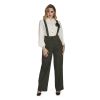 Pantalon vert vintage à bretelles croisées