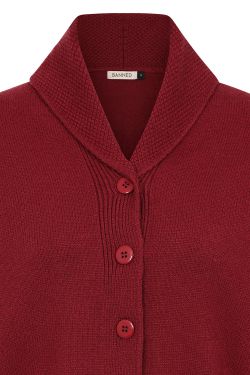 Cardigan pin-up rouge années 50