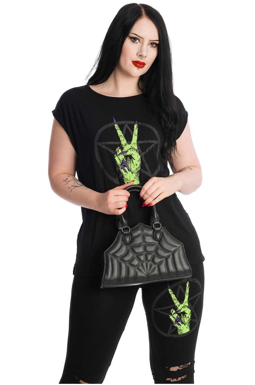 Sac toile d'araignée rockabilly/gothique