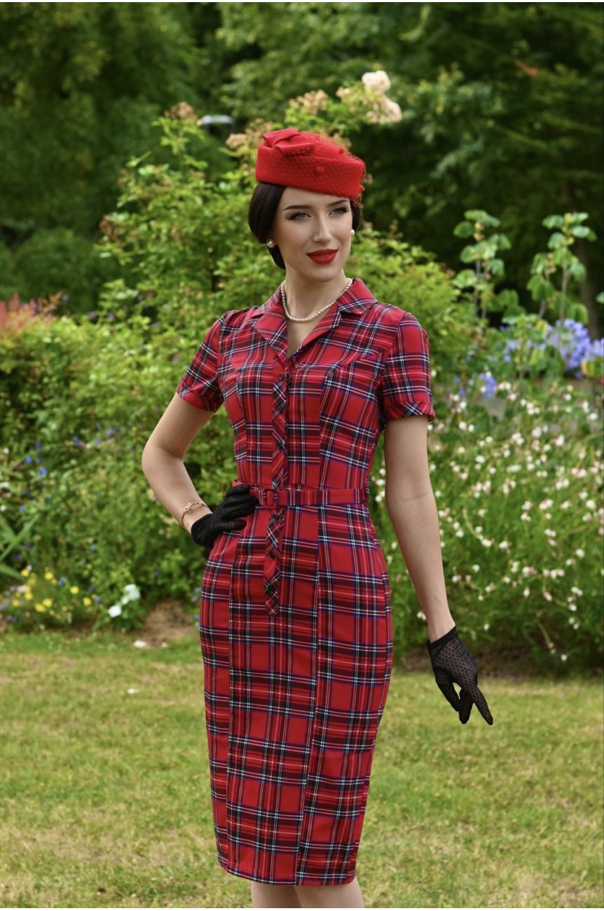 Robe crayon tartan