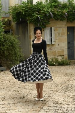 Jupe retro a carreaux 