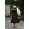 Jupe swing rockabilly a carreaux marron