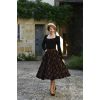 Jupe swing a carreaux marron Hearts and roses