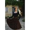 Jupe swing vintage a carreaux marron
