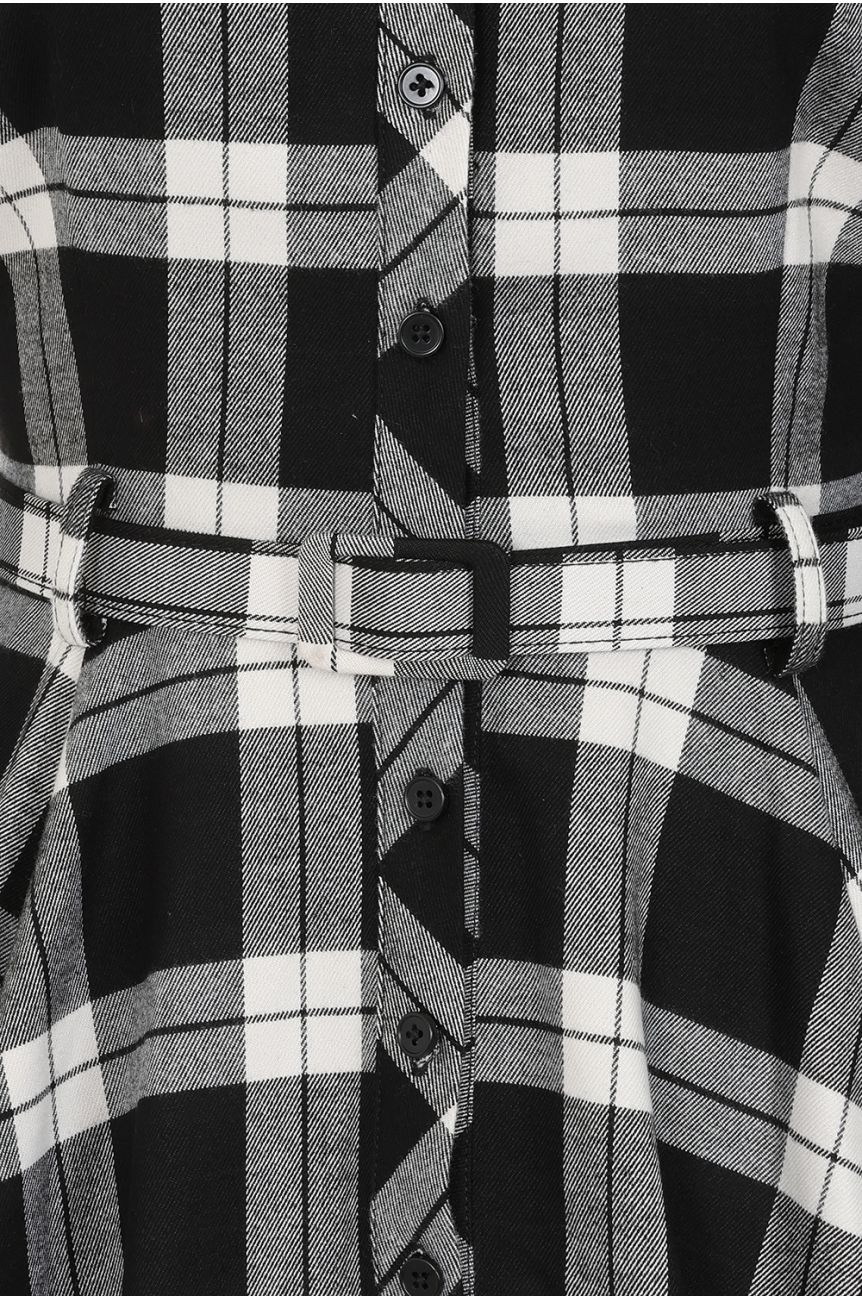 Robe chemise rockabilly tartan