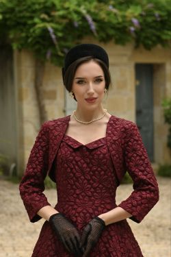 Robe + bolero bordeaux