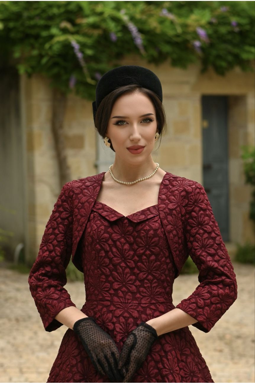 Robe + bolero bordeaux