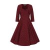 Robe pin up + bolero bordeaux
