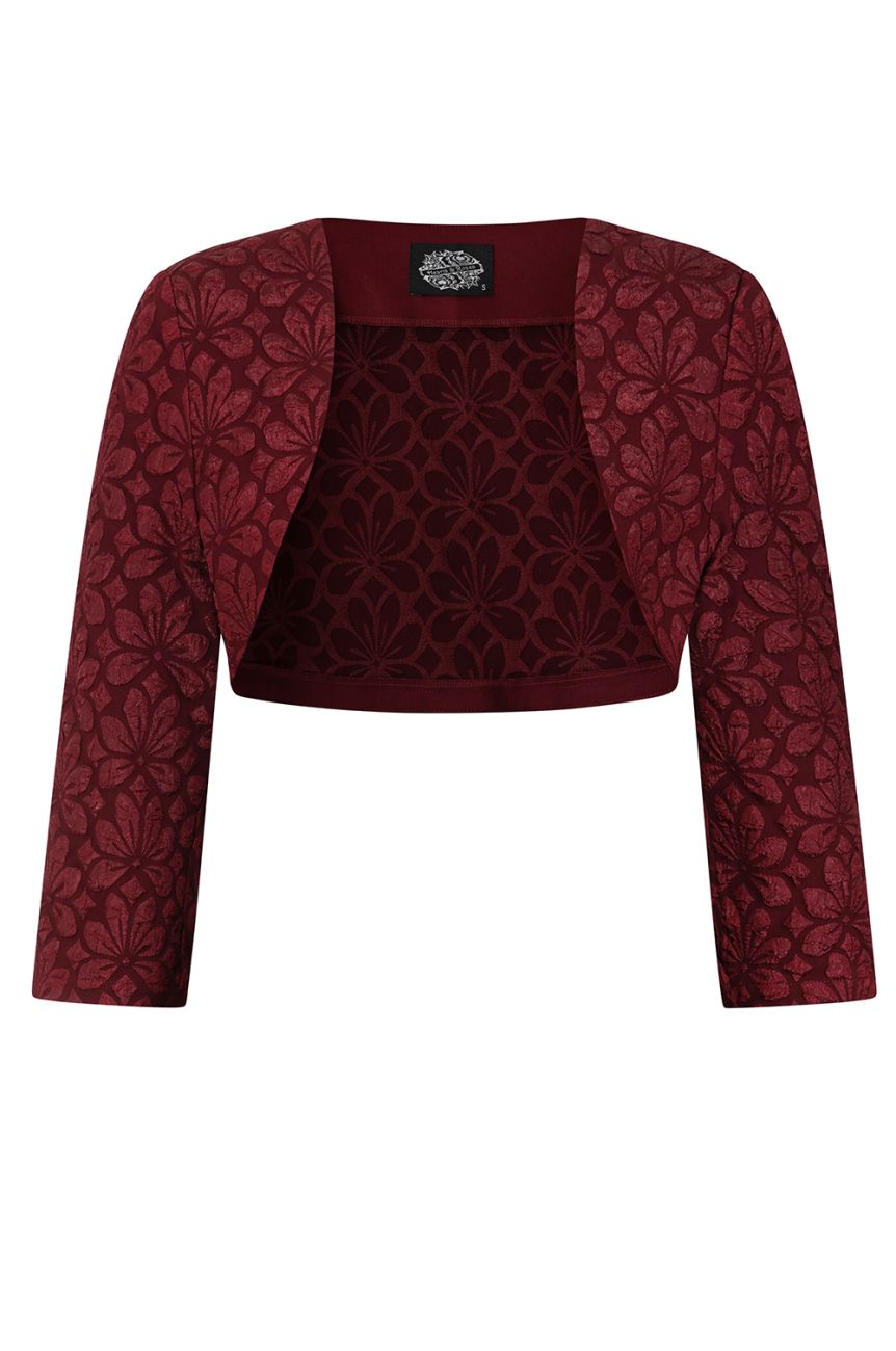 Ensemble robe + bolero bordeaux