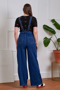 Salopette jean rockabilly femme