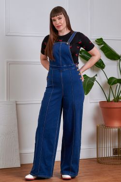 Salopette jean retro femme