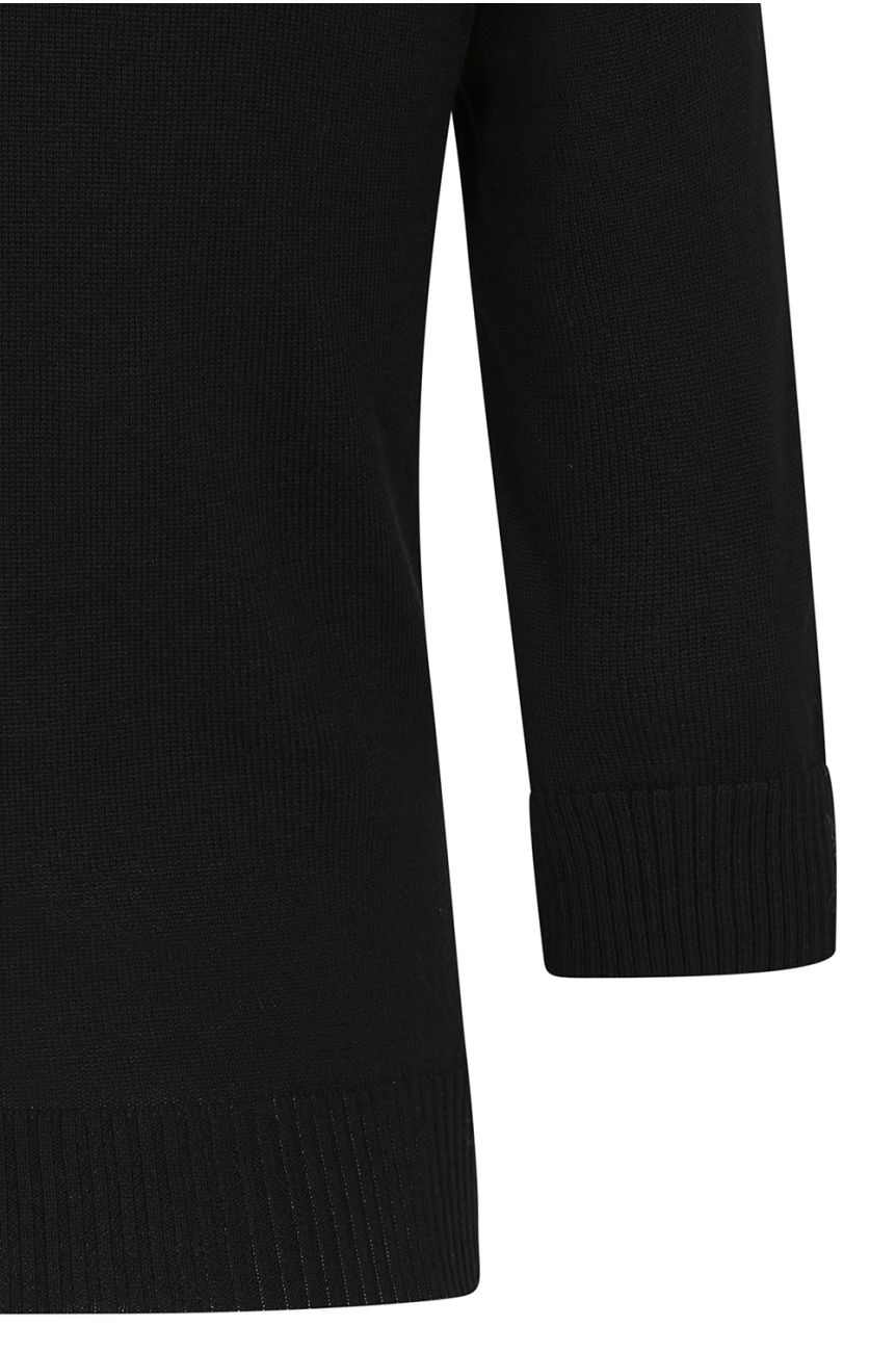 Cardigan noir rétro avec roses