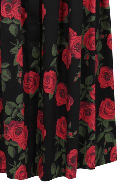 Jupe imprimé roses style retro