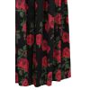 Jupe rockabilly à fleurs rose années 50 femme
