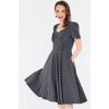Robe vintage grise à pois