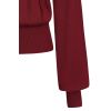 Pull femme vintage large bordeaux