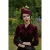 Robe retro en velours bordeaux
