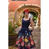 robe pin up jardin fleuri bustier jupe evasee