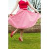 Jupe gingham rouge carreaux blanc midi swing retro annees 50 elegant