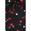 Robe Pin-Up Cerises Noire Pois Blancs - Dos Croise Rockabilly