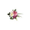 Accessoire cheveux fleurs exotiques hawaiennes fuchsia blanc vert vintage
