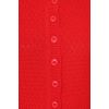 Cardigan rétro rouge 100% coton