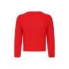 Gilet pin-up rouge court tricot ajoure boutons central coton statement