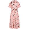Robe annees 50 rose Las Vegas cocktails cartes ceinture jupe ample pin-up