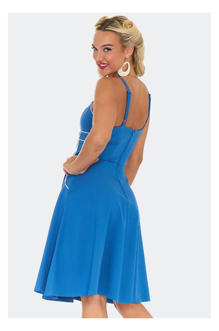 Robe sailor bleue années 50