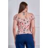 Top vintage Las Vegas rose bardot cartes cocktails manches courtes rockabilly