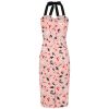 Robe fourreau Vegas rose bustier noir ceinture sophistique pin-up retro