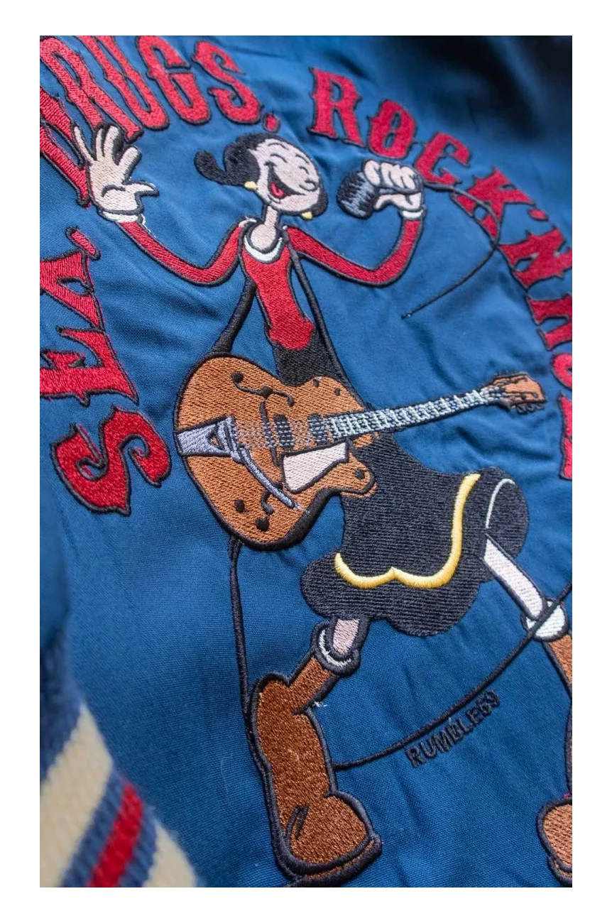 Veste college Rumble 59 broderie spectaculaire rockabilly rock style