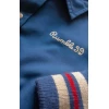 Veste college femme bleu navy rockabilly broderie dos guitare retro