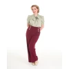 Pantalon a pont bordeaux