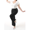 Pantalon vintage noir taille haute Pretty Retro trois boutons lateraux retro