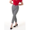 Pantalon gingham vintage noir blanc capri coupe crayon silhouette pin-up