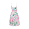 Robe pin-up imprime patchwork foulard hibiscus ananas palmiers swing coton leger