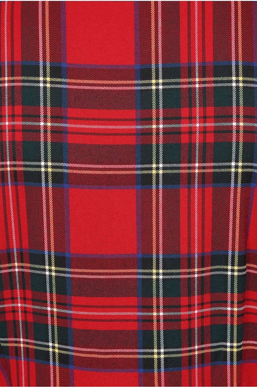 Robe rockabilly tartan rouge boutonnage devant ceinture fine poches swing pin-up retro