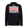 Dos chemise noire patch Kerosin Racing Team Loud Fast bougie allumage damier rockabilly