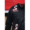 Chemise rockabilly homme noire racing damier patch dos bougie style annees 50 King Kerosin