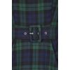 Robe rockabilly tartan ecossais Black Watch vert marine jupe circulaire style vintage 50s