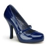 Chaussure pin up couture vernie bleue