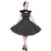Robe pin up noire a pois blancs