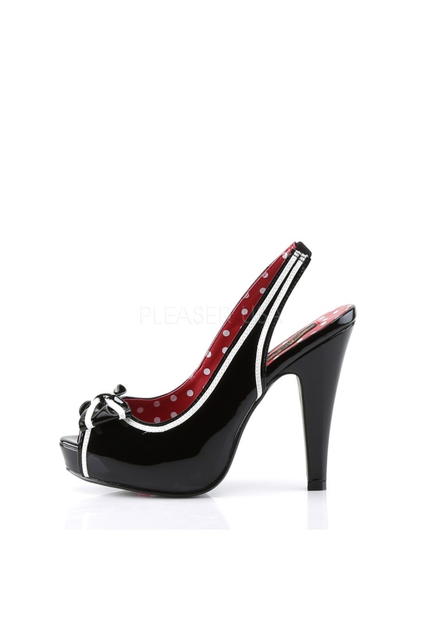 Chaussure vinyle noir pin up couture
