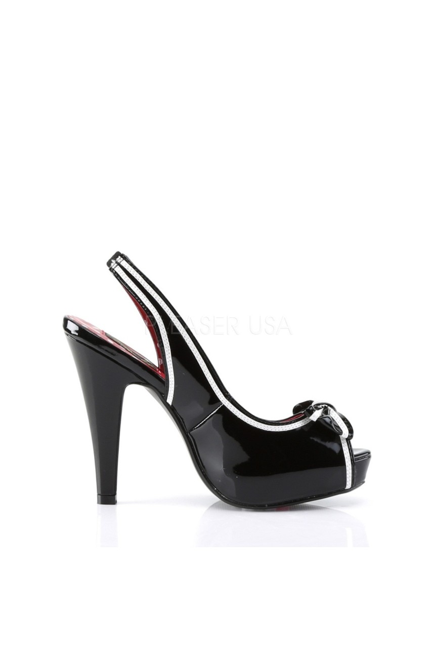 Chaussure vinyle noir pin up couture
