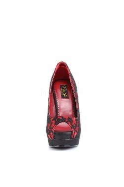 Chaussures pin up a fleur rouges