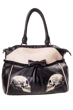 Sac noir rock a tête de mort