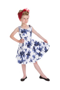 Robe vintage enfant bleue