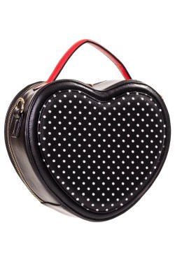 Sac coeur pin up a pois
