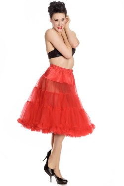 Jupon vintage tres long rouge